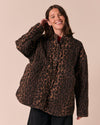Rue Dark Leopard Denim Jacket