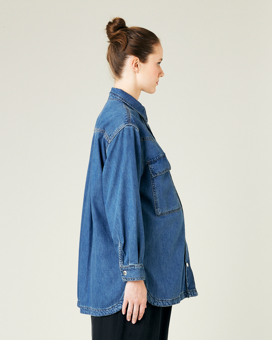 Moxie Mid Blue Wash Denim Shirt