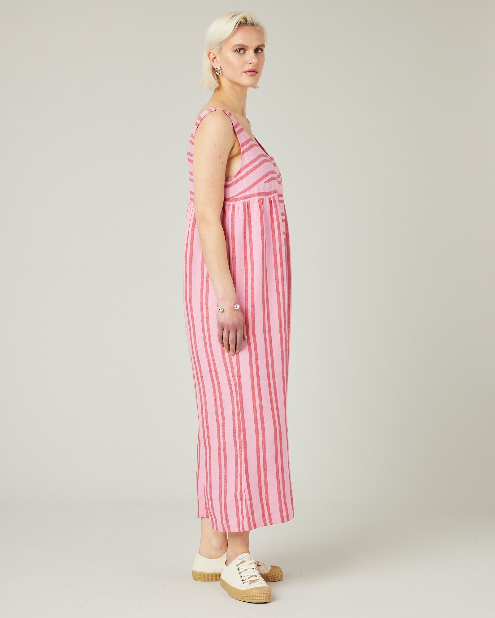 Savannah Blossom Stripe Linen Jumpsuit – Beyond Nine