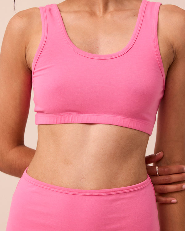 model wears candy bralette 