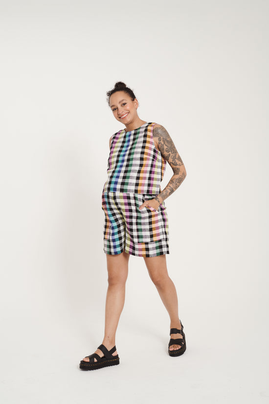 Ari Shorts - Big Rainbow Gingham