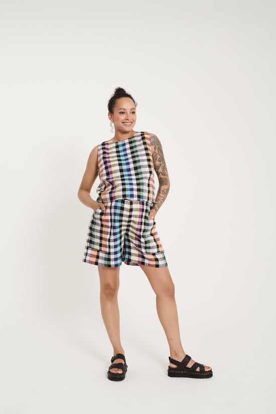 Ari Shorts - Big Rainbow Gingham