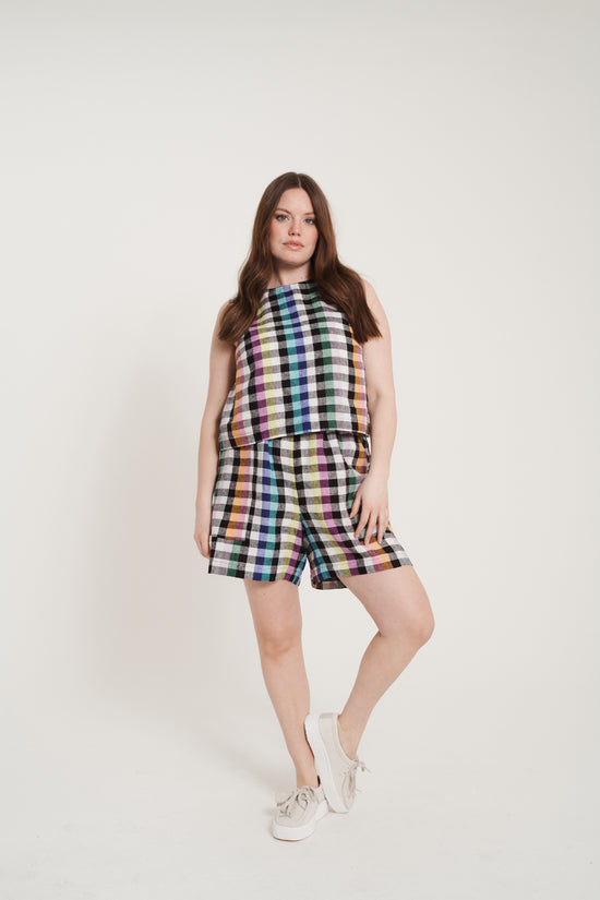 Ari Shorts - Big Rainbow Gingham