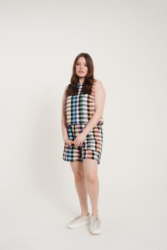 Ari Shorts - Big Rainbow Gingham