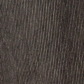 Black & Ecru Pencil Stripe