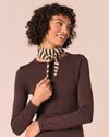 Skinny Bone & Olive Knitted Neckerchief