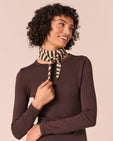 Skinny Bone & Olive Knitted Neckerchief