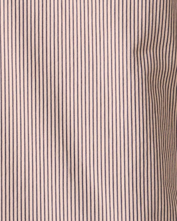 models wears sylvia stripe cotton dress.
