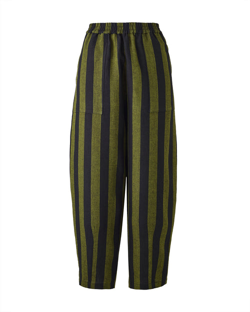 huxley olive and black stripe trousers