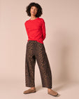 Tori Dark Leopard Denim Jeans
