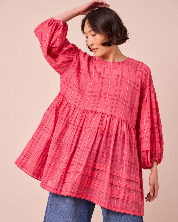 Nina Hot Pink Cotton Gauze Dress – Beyond Nine