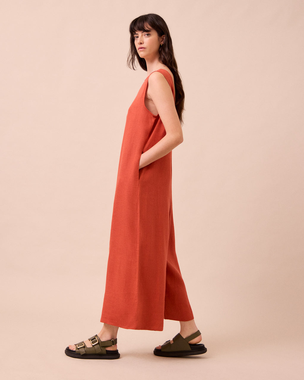 Vivienne Burnt Linen Jumpsuit