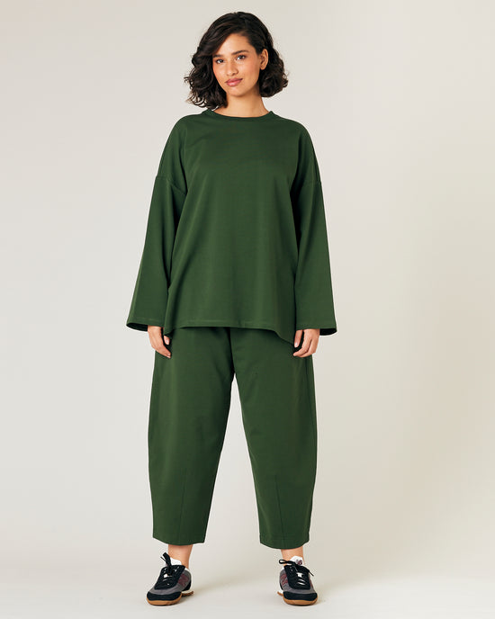 Huxley Kombu Green Cotton Jersey Top