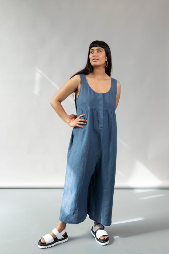 Savannah Jumpsuit - Denim Blue