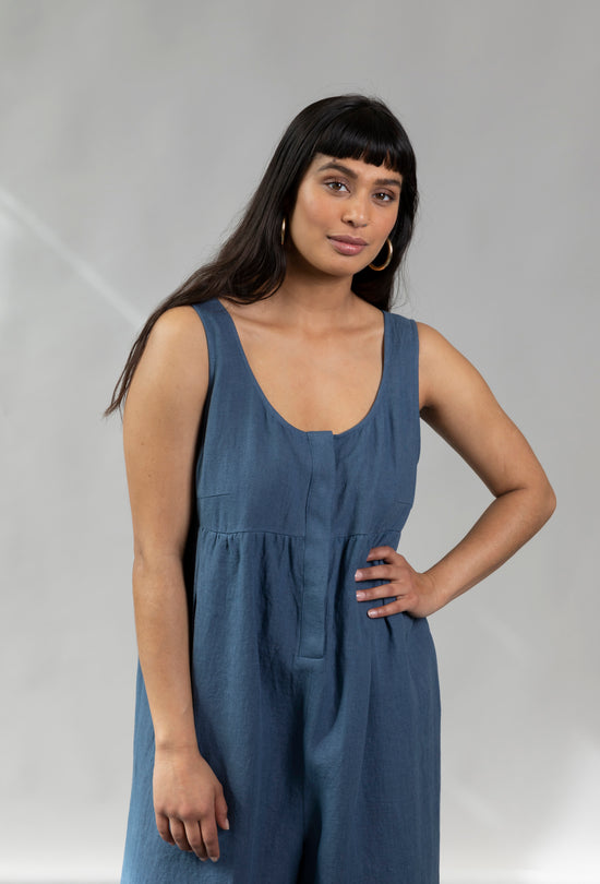 Savannah Jumpsuit - Denim Blue