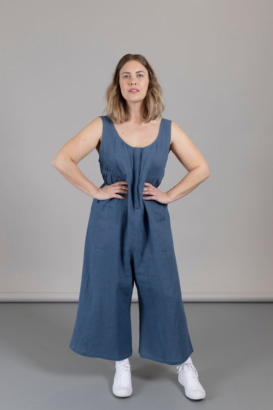 Savannah Jumpsuit - Denim Blue