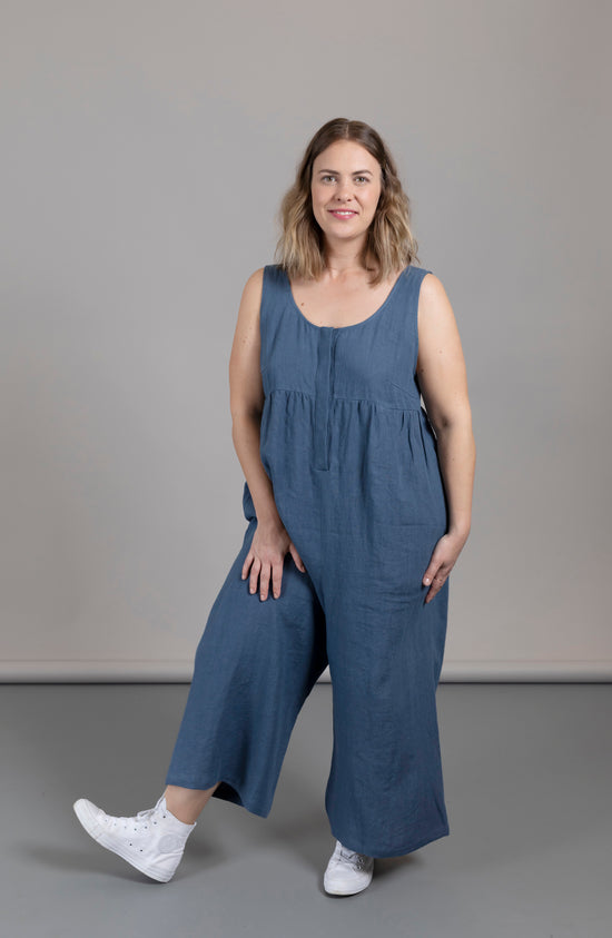 Savannah Jumpsuit - Denim Blue