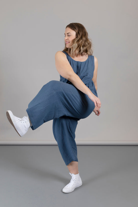 Savannah Jumpsuit - Denim Blue