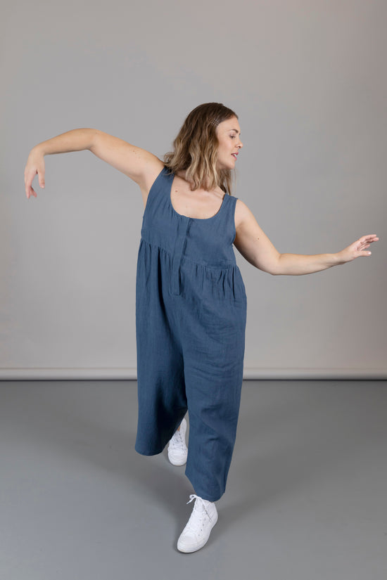 Savannah Jumpsuit - Denim Blue