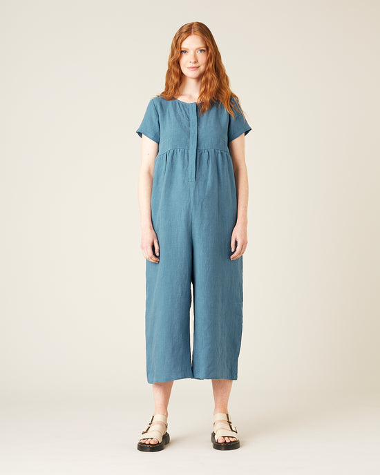 Sahara Light Indigo Linen Jumpsuit