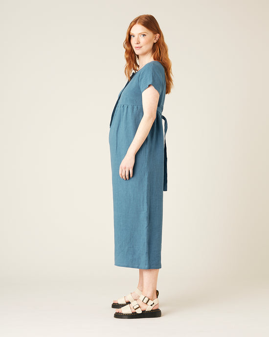 Sahara Light Indigo Linen Jumpsuit