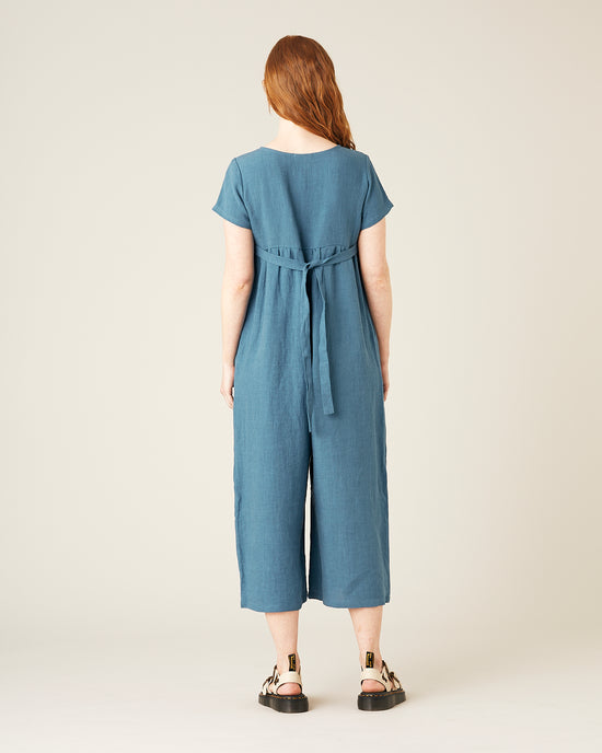 Sahara Light Indigo Linen Jumpsuit