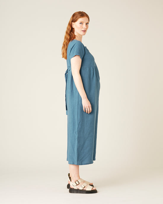 Sahara Light Indigo Linen Jumpsuit