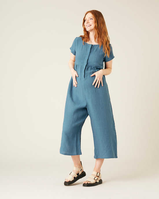 Sahara Light Indigo Linen Jumpsuit