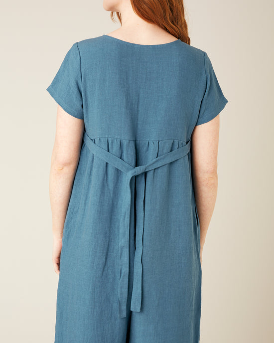 Sahara Light Indigo Linen Jumpsuit