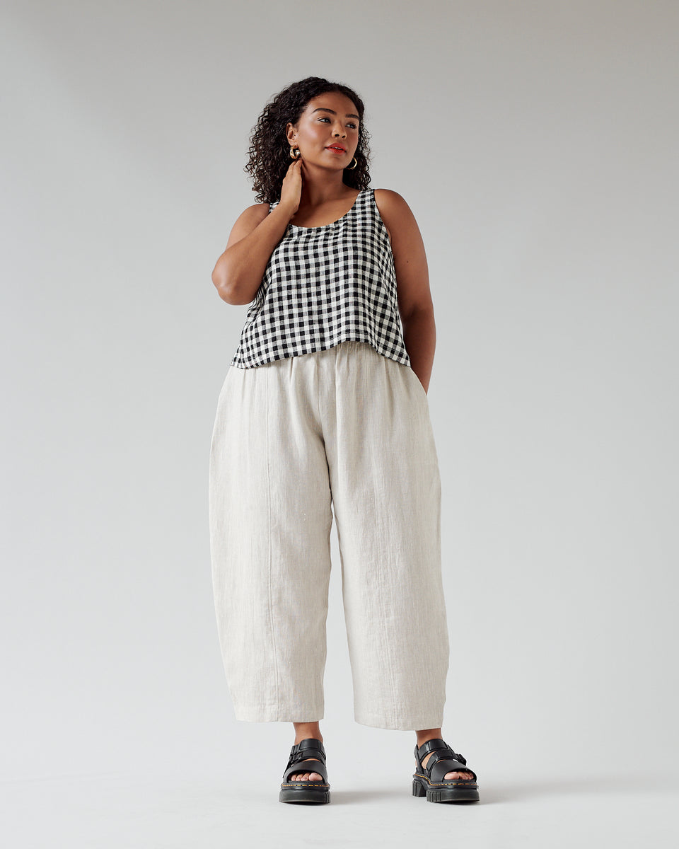 Mabel - Natural Linen Trousers