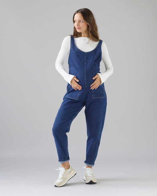 Lola Denim Jumpsuit - Mid Blue