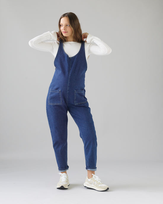 Lola Denim Jumpsuit - Mid Blue