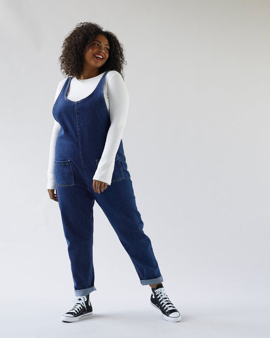 Lola Denim Jumpsuit - Mid Blue