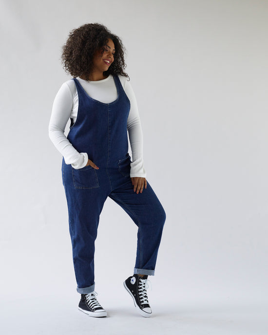 Lola Denim Jumpsuit - Mid Blue