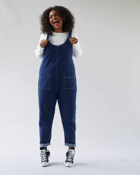 Lola Denim Jumpsuit - Mid Blue