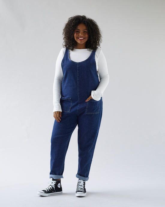 Lola Denim Jumpsuit - Mid Blue