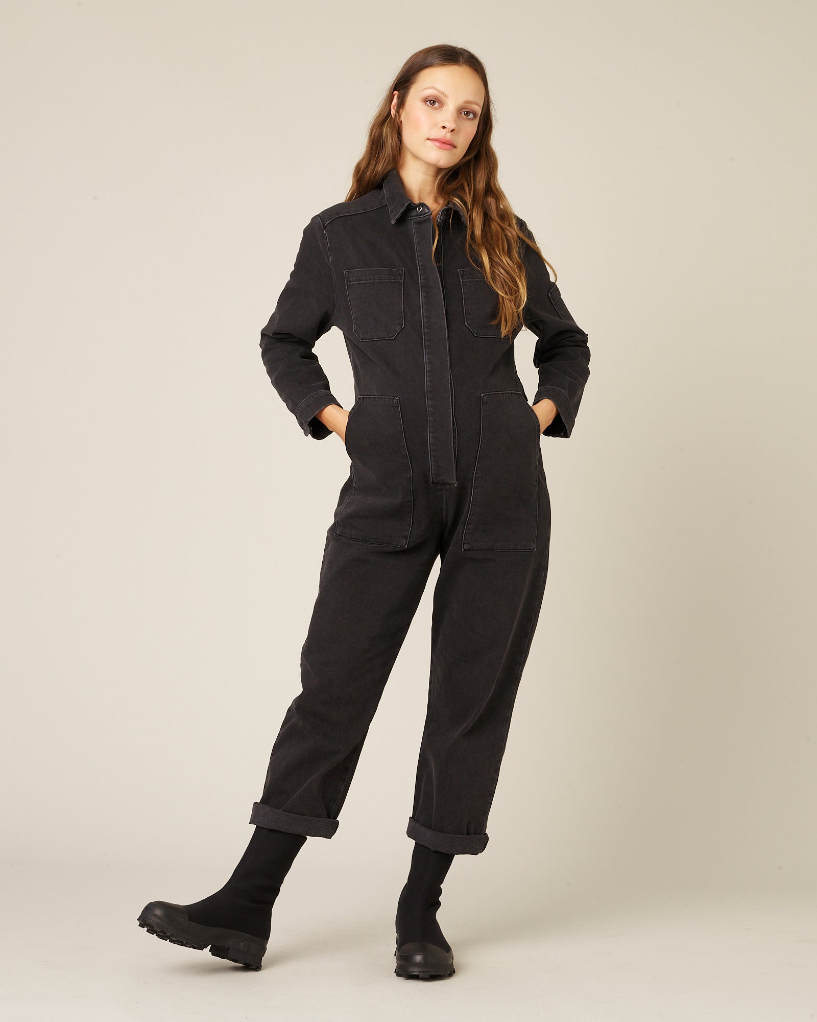 ANCELLM DENIM COVERALL(BLACK) ANCELLM – C THE C