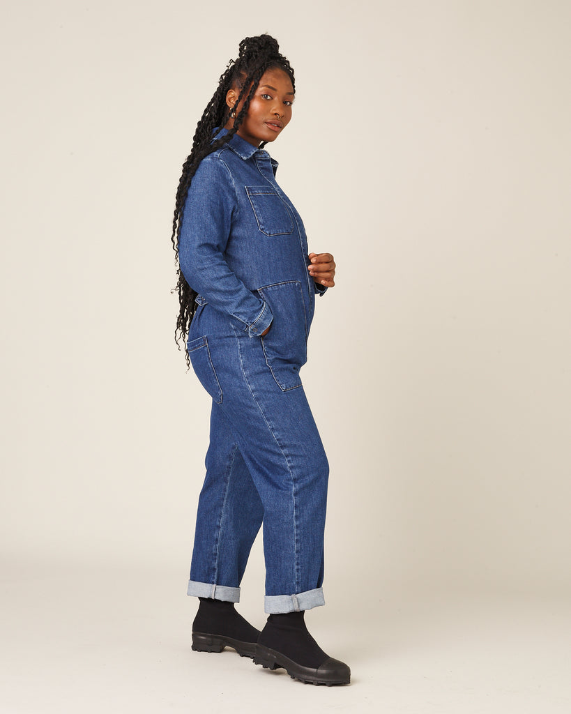 Denim Coverall Mid Blue Beyond Nine
