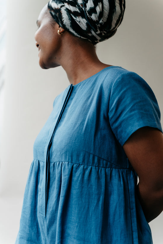 Sahara Light Indigo Linen Jumpsuit